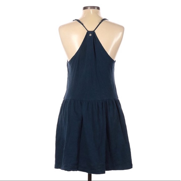 Roxy Beaches Strappy Embroidered Blue Racerback Dress - Picture 10 of 14